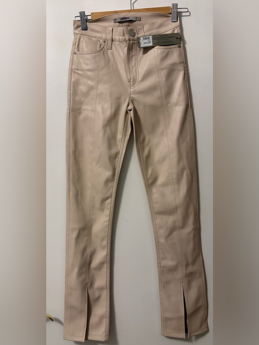 Ladies Hudson Barbara High Rise Faux Leather Pants NWT Size 23